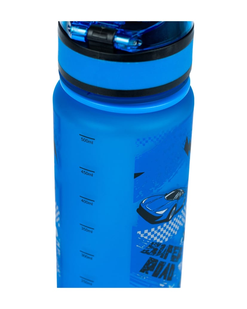 Baagl-Tritan-Trinkflasche-Autos,-500-ml-blau