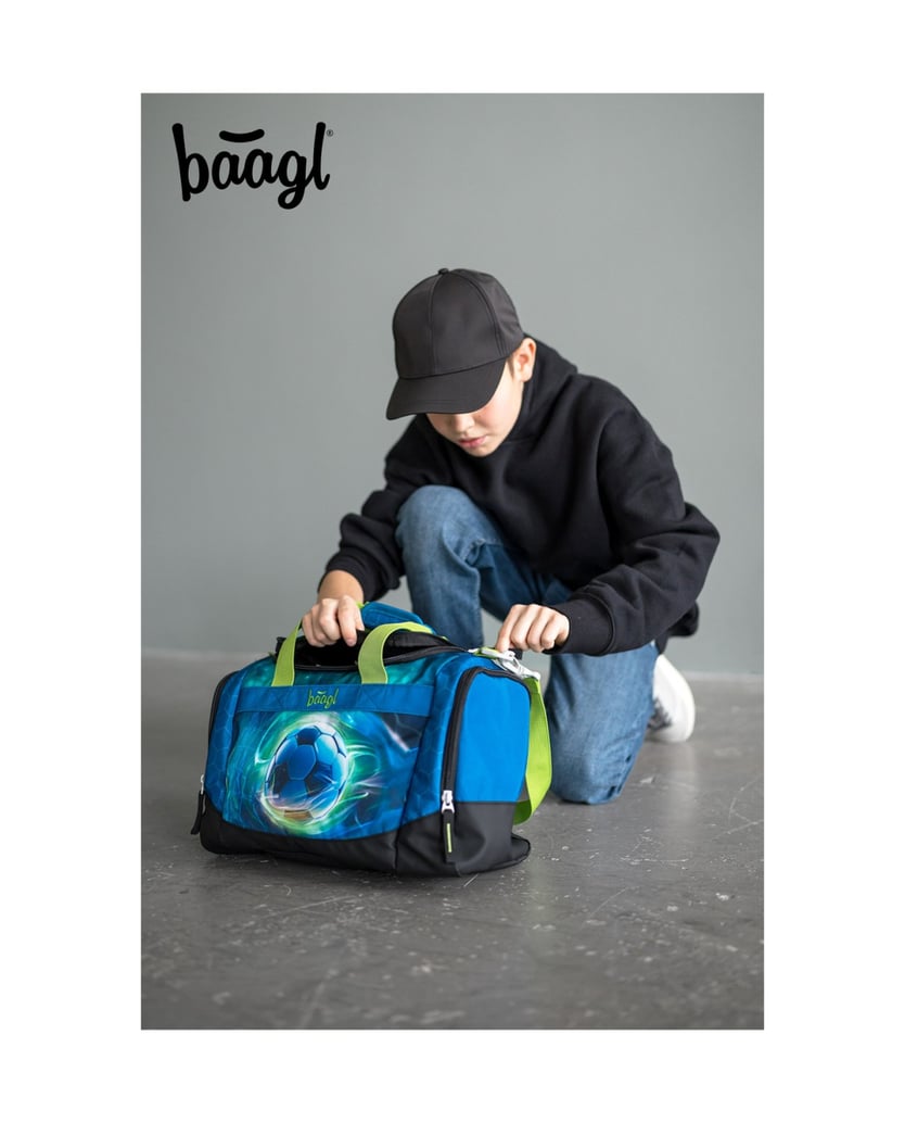 Baagl-Kinder-Sporttasche-Fußball-Ball-blau