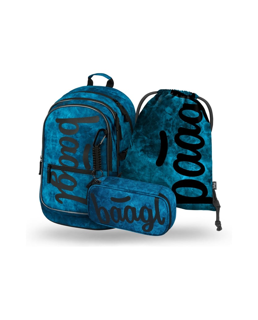 Baagl-Core-Ocean-Rucksack-Set-3tlg-blau