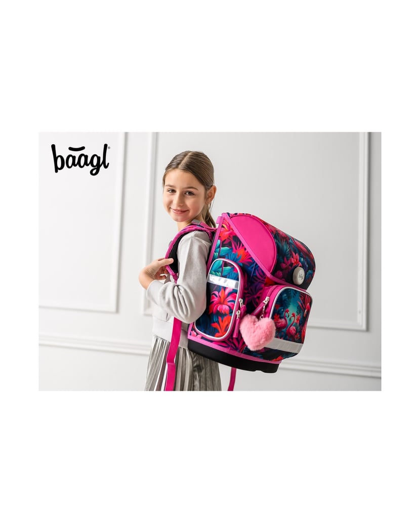 Baagl-Ergo-Flamingos-Schulranzen-Set-3tlg-rosa