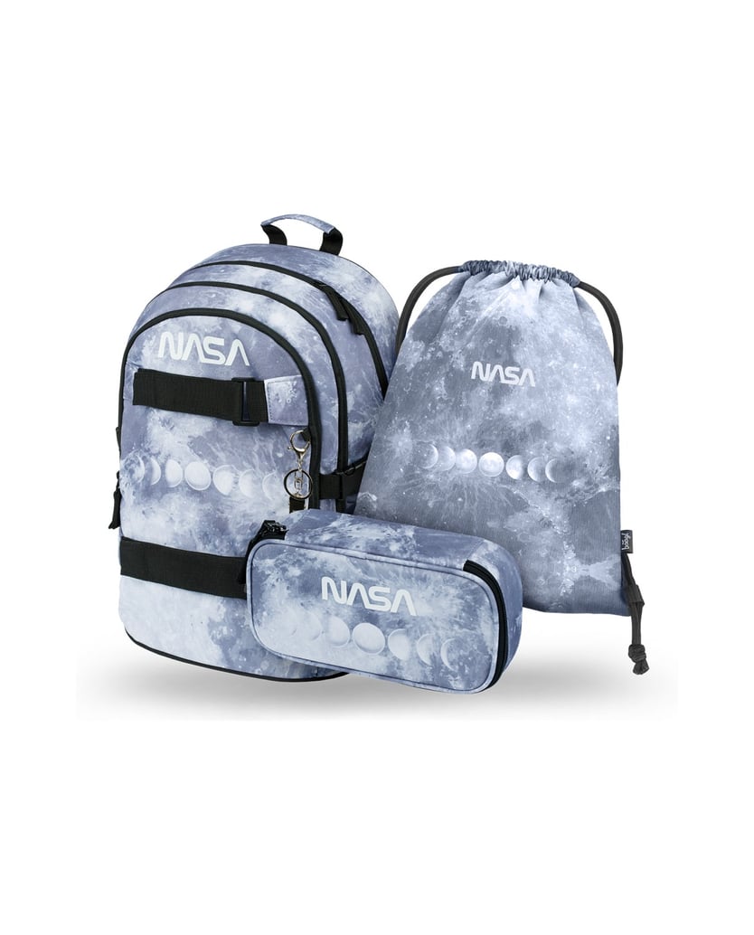 Baagl-Skate-NASA-Grey-Rucksack-Set-3tlg-grau