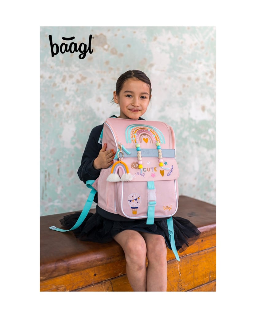 Baagl-Zippy-Regenbogen-Schulranzen-Set-3tlg-rosa