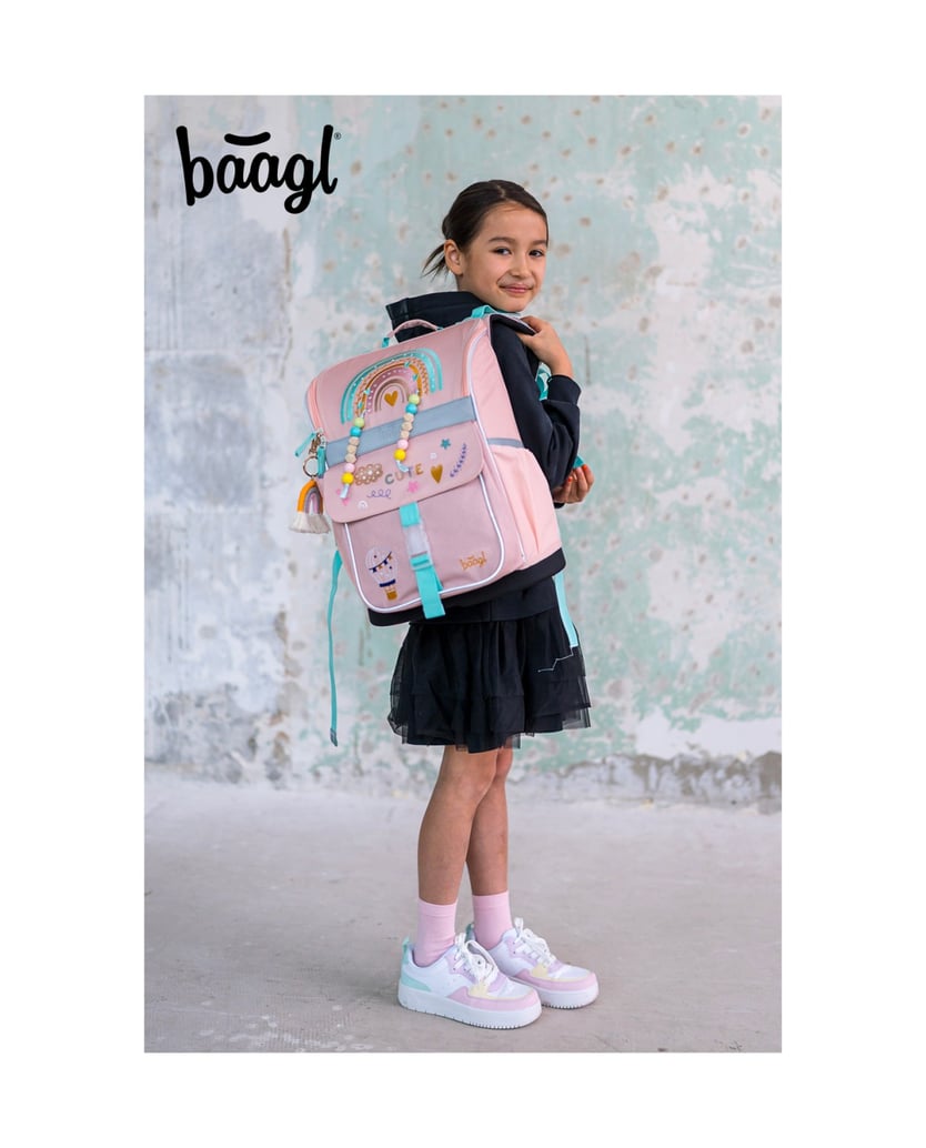 Baagl-Zippy-Regenbogen-Schulranzen-Set-3tlg-rosa