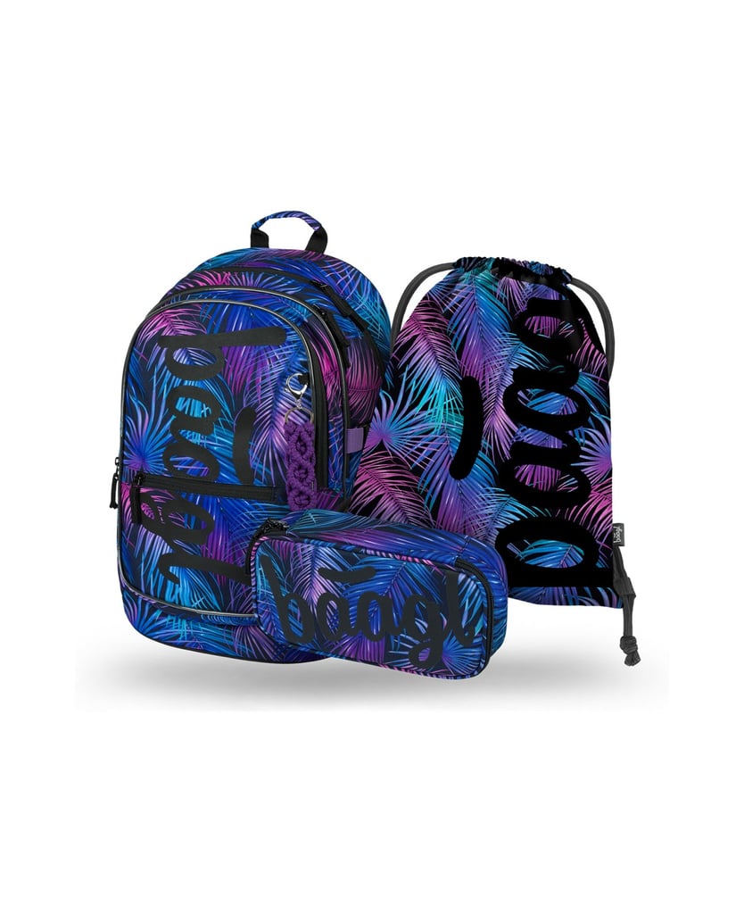 Baagl-Core-Palm-Rucksack-Set-3tlg-blau