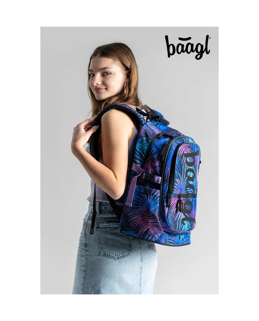 Baagl-Core-Palm-Rucksack-Set-3tlg-blau
