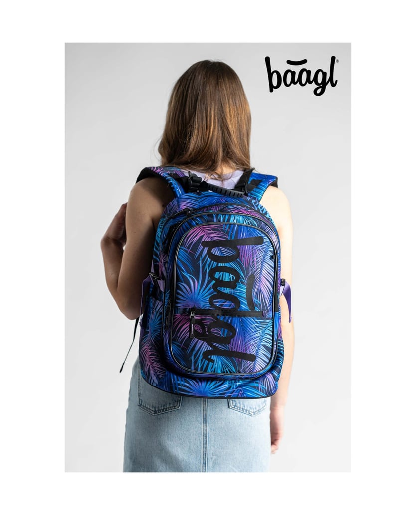 Baagl-Core-Palm-Rucksack-Set-3tlg-blau