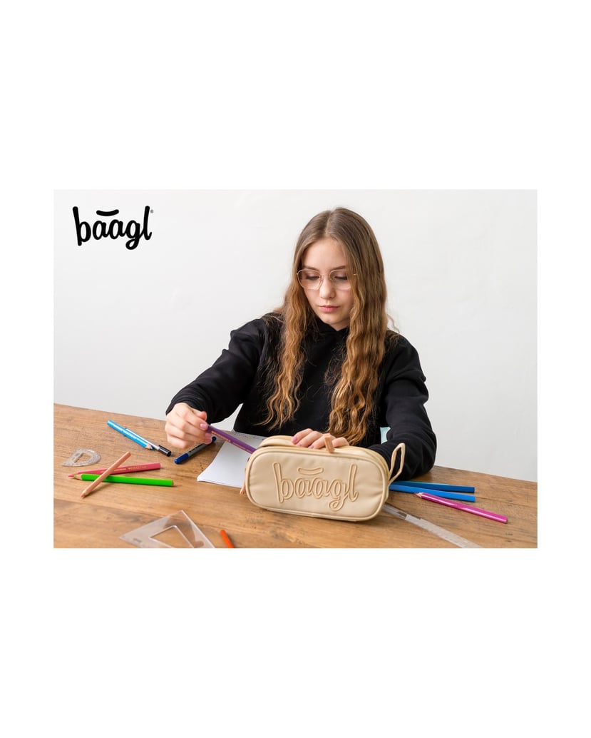 Baagl-Student-Federmäppchen-Etue-Beige-beige