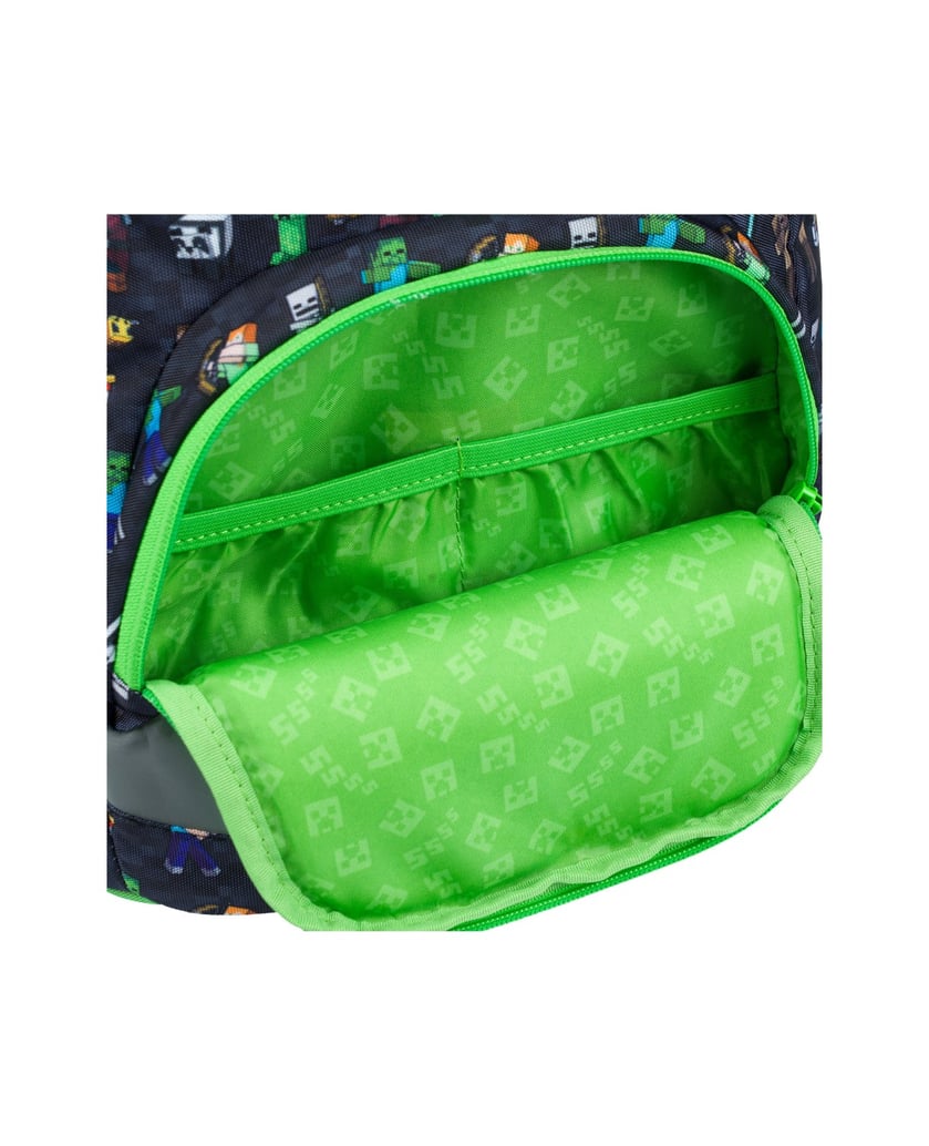 Baagl-Schulrucksack-Airy-Minecraft-schwarz
