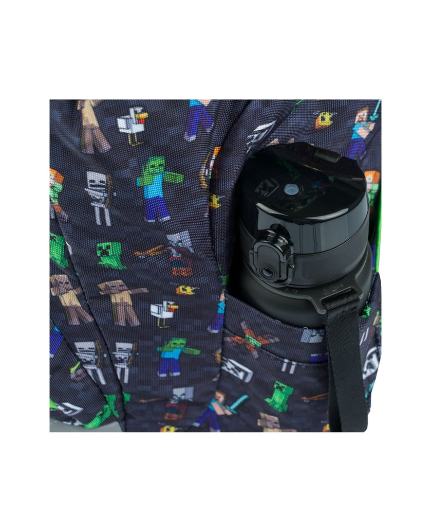 Baagl-Schulrucksack-Airy-Minecraft-schwarz