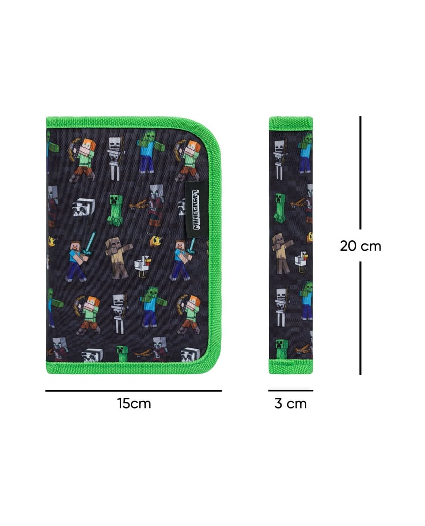 Baagl-Federmäppchen-1-Fach-Minecraft-schwarz