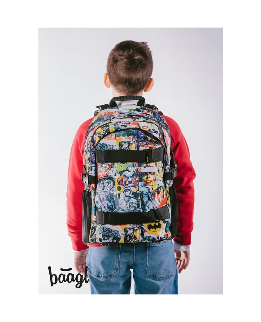 Baagl-Schulrucksack-Skate-Batman-Comics-multicolor