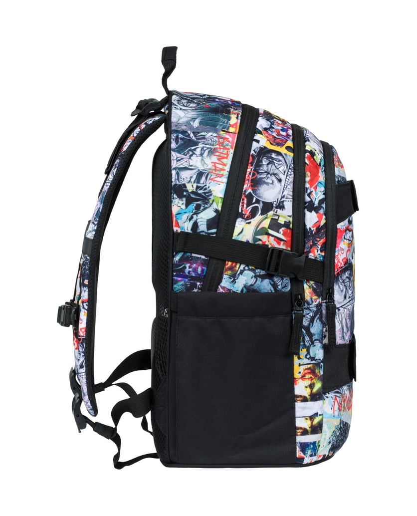 Baagl-Schulrucksack-Skate-Batman-Comics-multicolor