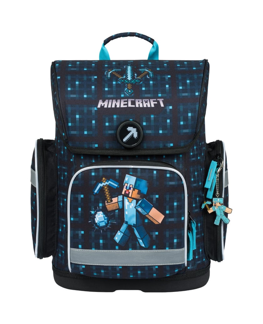 Baagl-Schulranzen-Ergo-Minecraft-Blue-Axe-blau