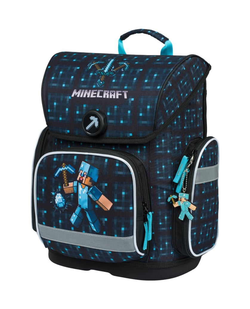Baagl-Schulranzen-Ergo-Minecraft-Blue-Axe-blau