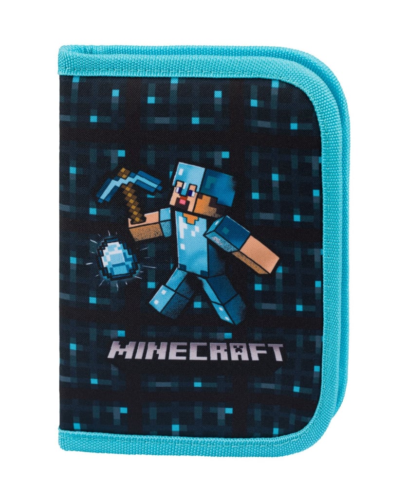 Baagl-Federmäppchen-1-Fach-Minecraft-Blue-Axe-blau