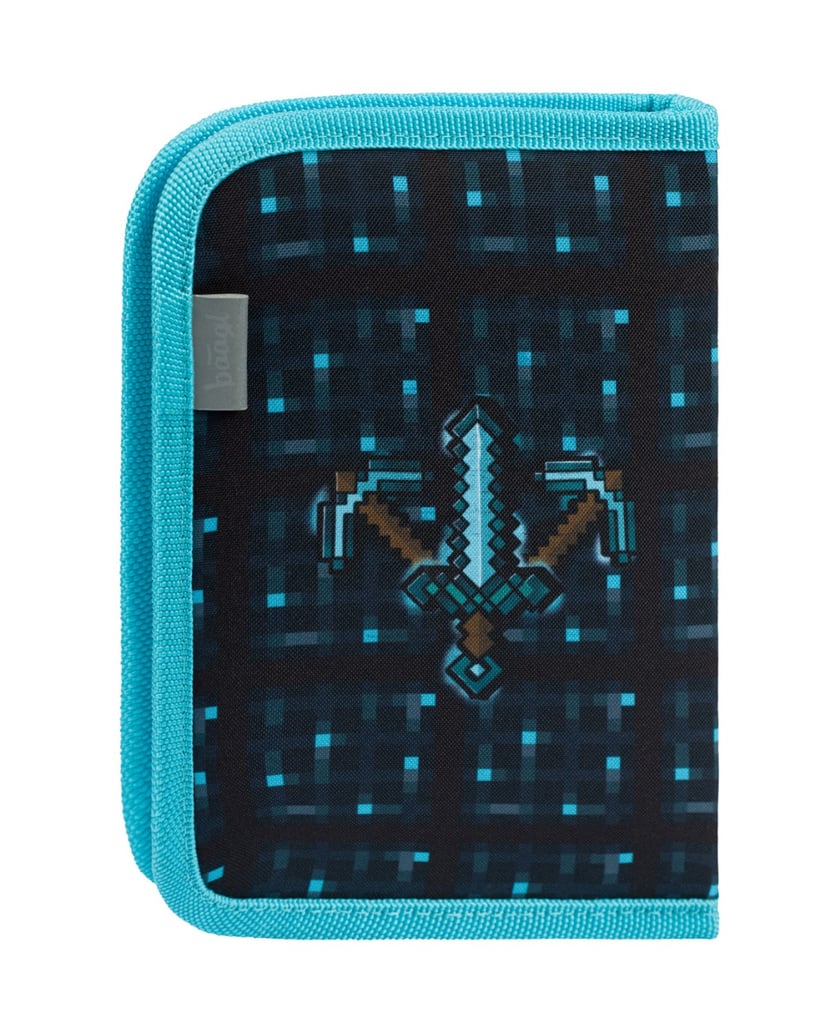 Baagl-Federmäppchen-1-Fach-Minecraft-Blue-Axe-blau