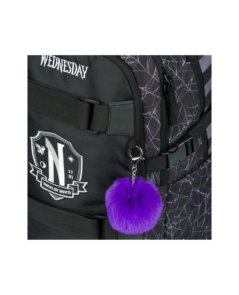 Baagl-Schulrucksack-Skate-Wednesday-Nevermore-schwarz