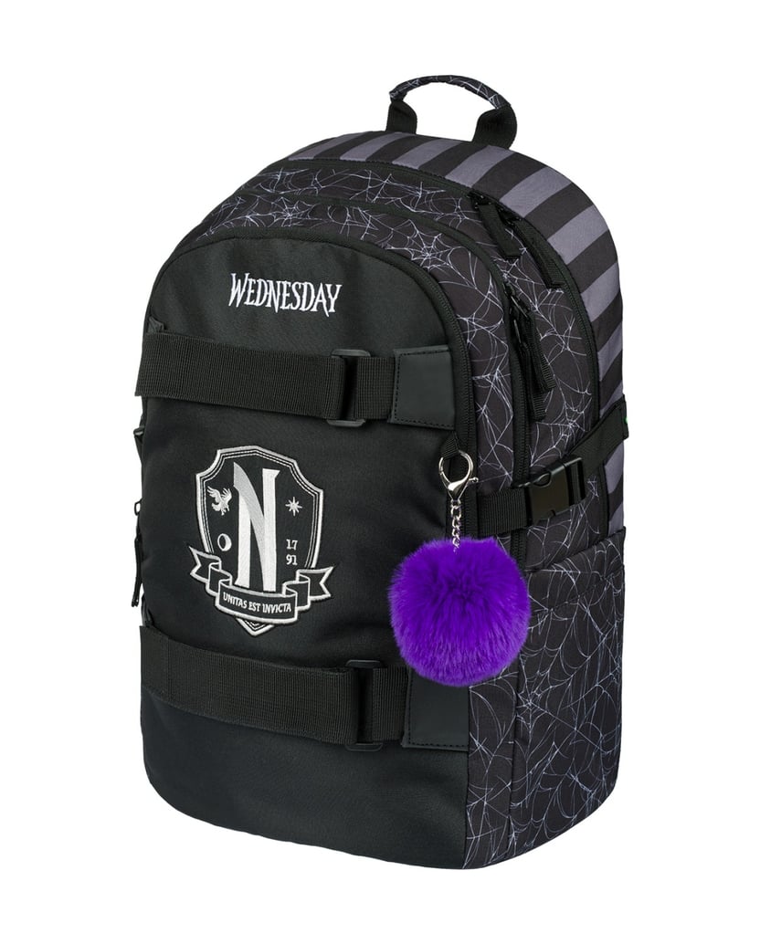 Baagl-Schulrucksack-Skate-Wednesday-Nevermore-schwarz