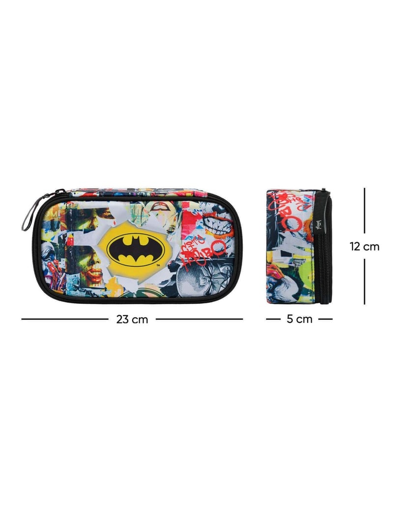 Baagl-Federmäppchen-Etui-Skate-Batman-Comics-multicolor