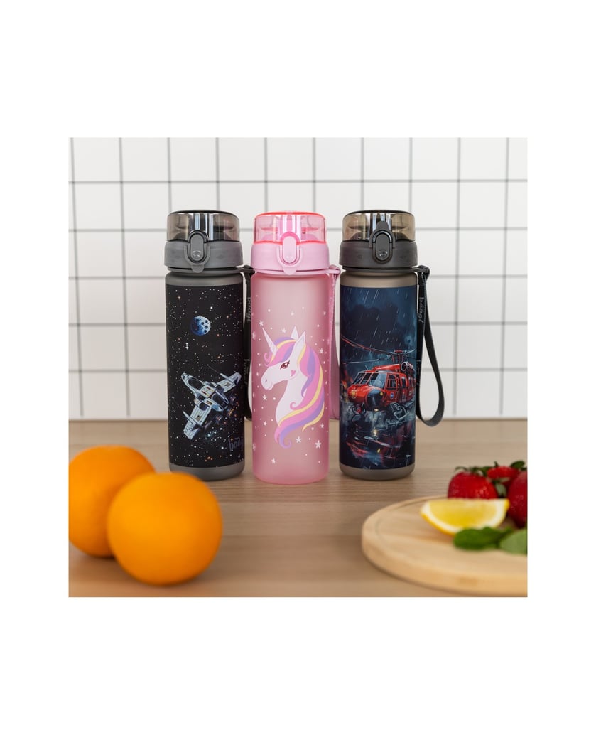 Baagl-Tritan-Trinkflasche-Unicorn,-500-ml-rosa