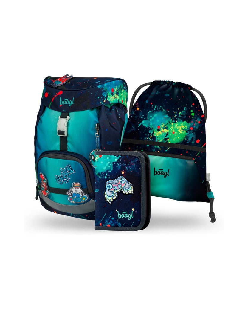 Baagl-AIRY-Chill-Rucksack-Set-3tlg-blau