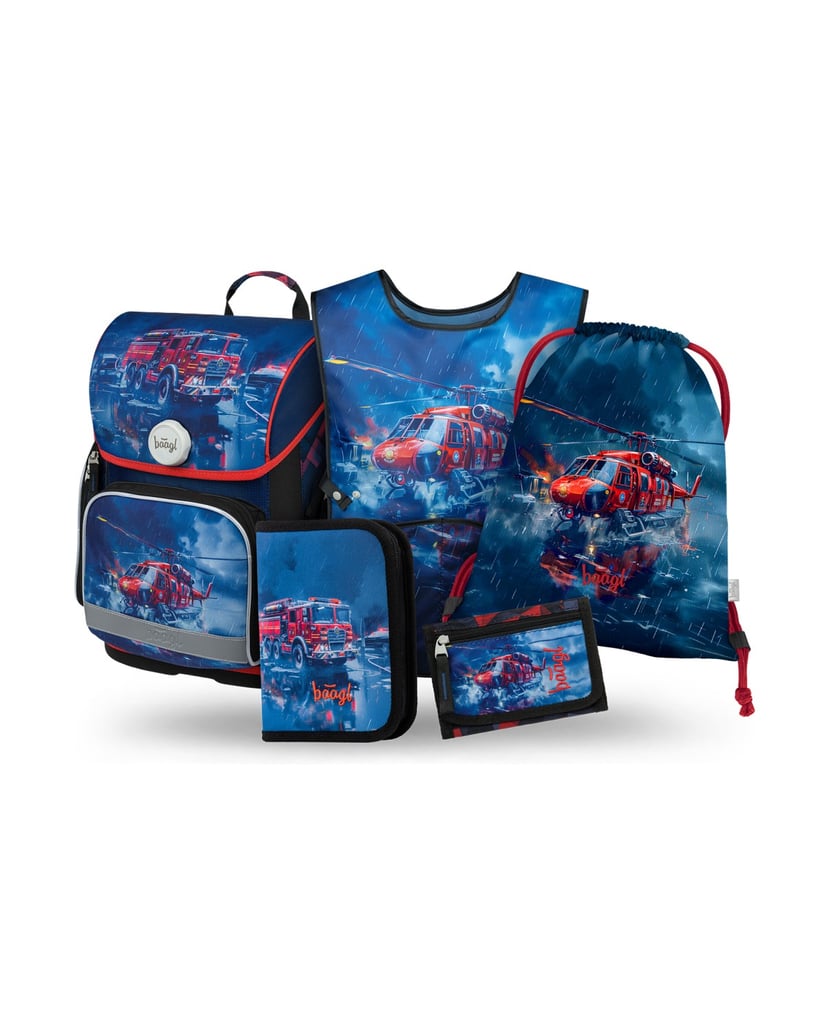 Baagl-Ergo-Lebensretter-Schulranzen-Set-5tlg-blau