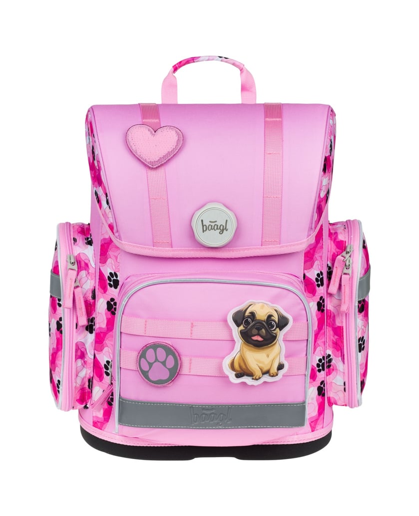 Baagl-Schulranzen-Ergo-Pfötchen-rosa