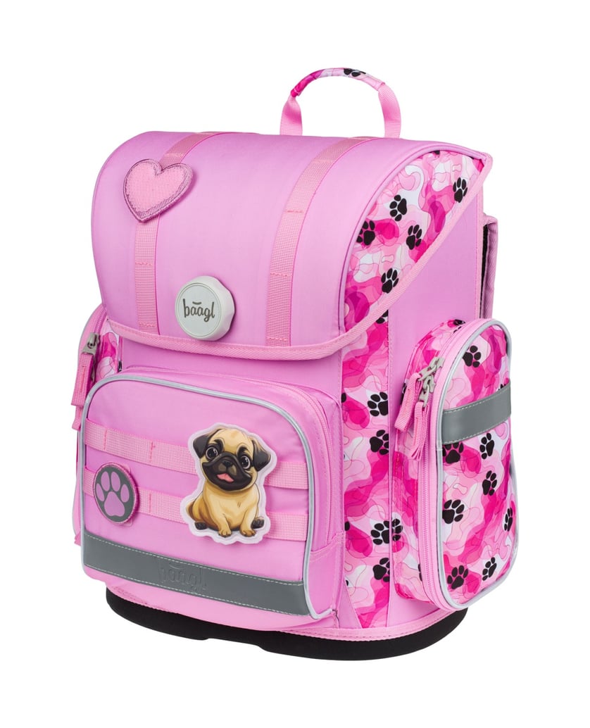 Baagl-Schulranzen-Ergo-Pfötchen-rosa
