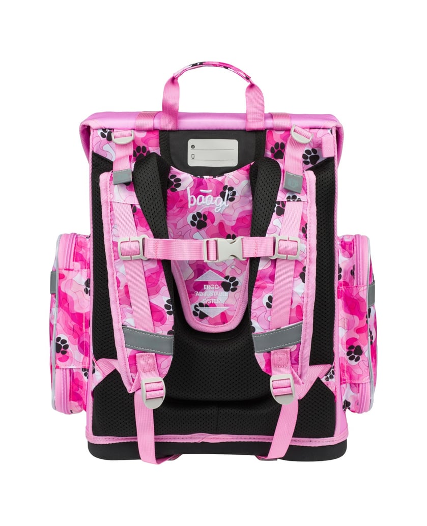 Baagl-Schulranzen-Ergo-Pfötchen-rosa