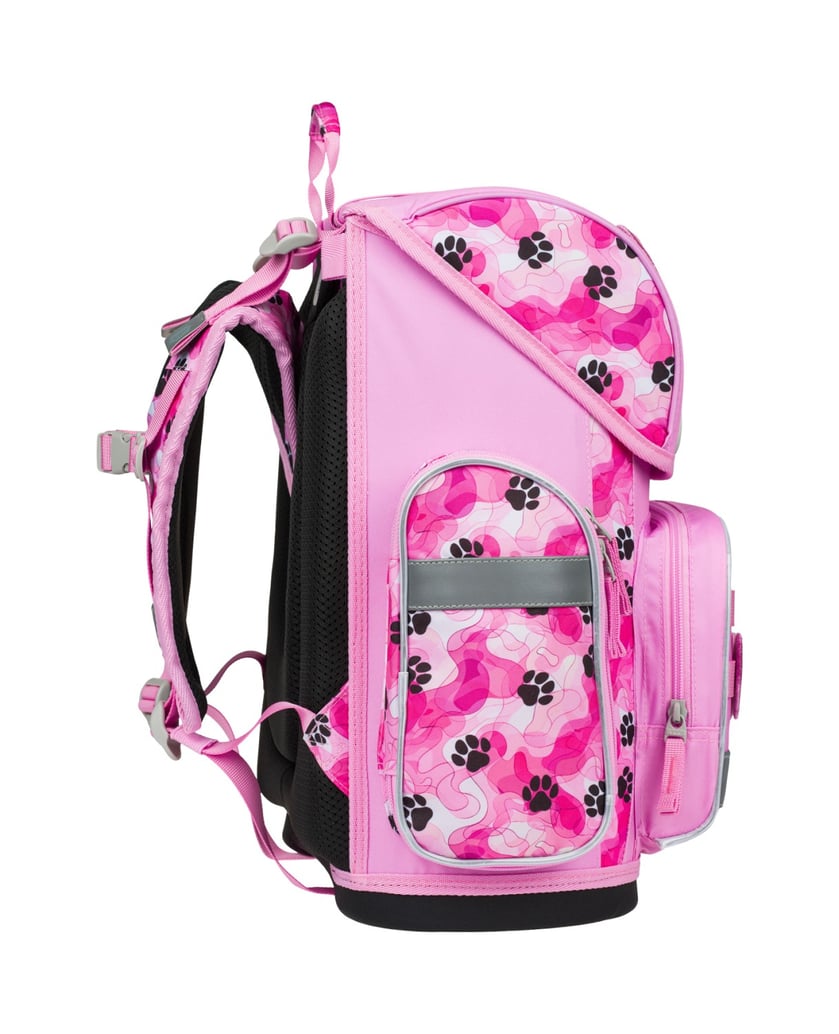 Baagl-Schulranzen-Ergo-Pfötchen-rosa