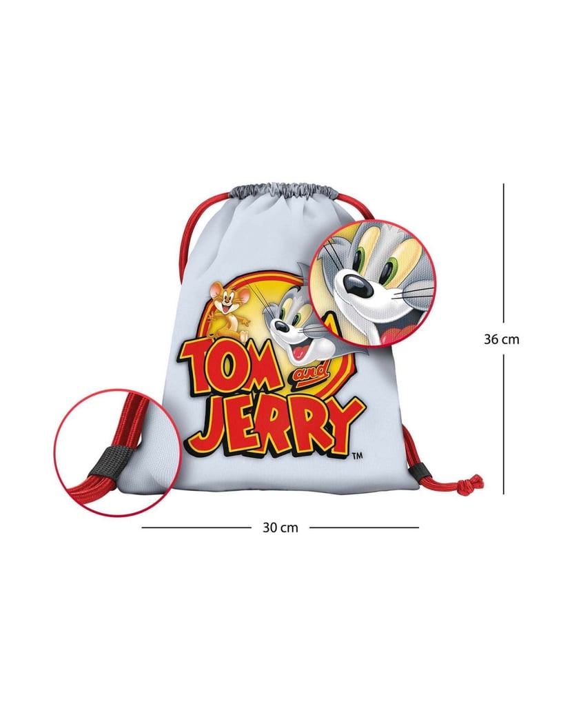 Baagl-Kindergartenbeutel-Tom-&-Jerry-grau