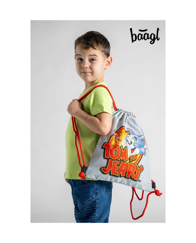 Baagl-Kindergartenbeutel-Tom-&-Jerry-grau