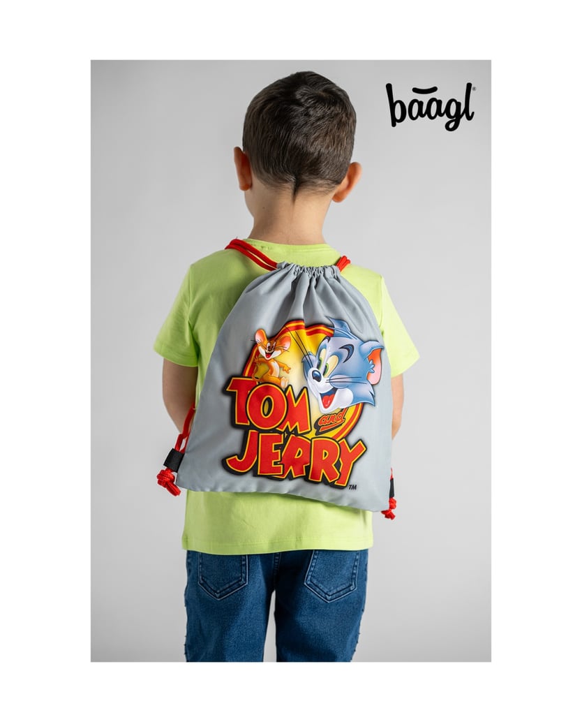 Baagl-Kindergartenbeutel-Tom-&-Jerry-grau