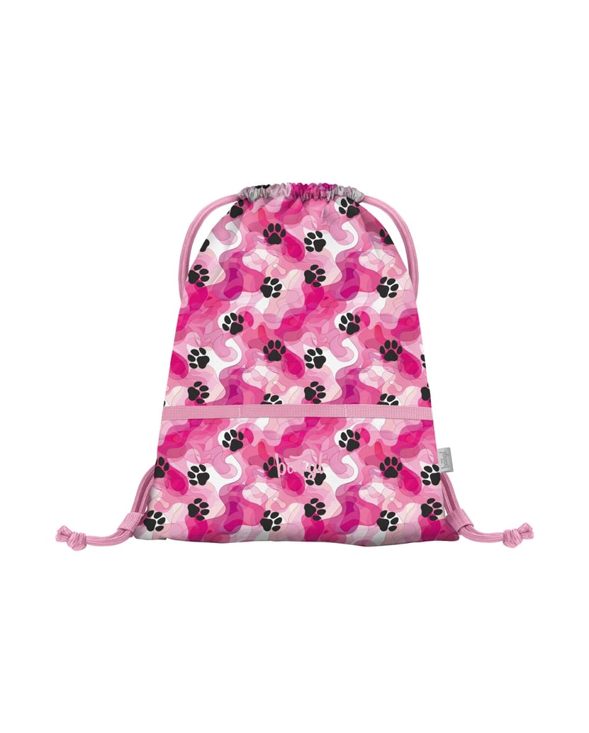 Baagl-Turnbeutel-mit-Tasche-Pfötchen-rosa