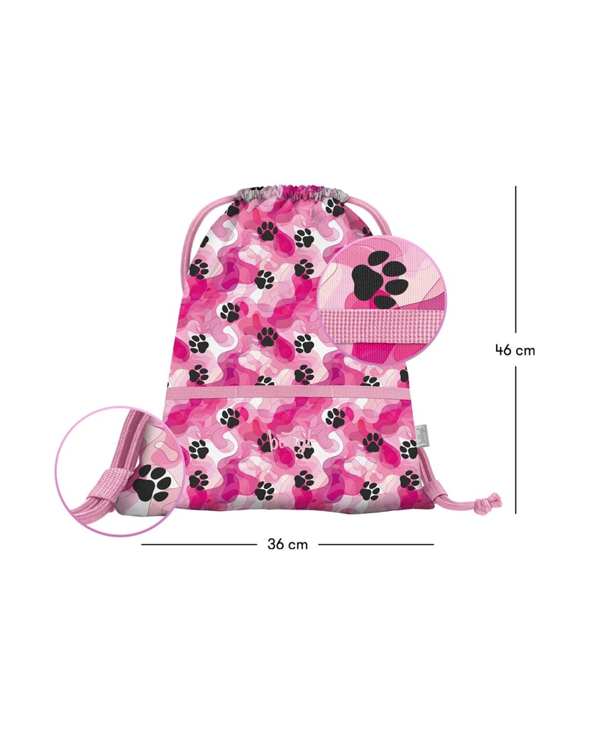 Baagl-Turnbeutel-mit-Tasche-Pfötchen-rosa
