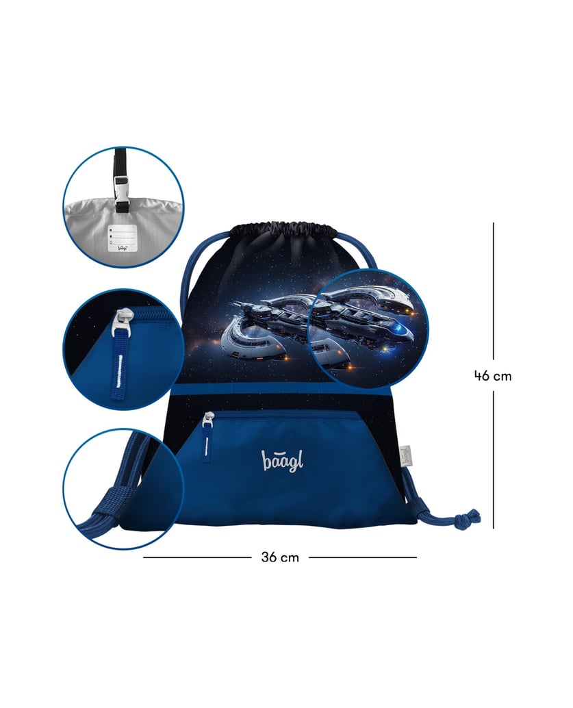 Baagl-Turnbeutel-mit-Tasche-Space-Ship-blau