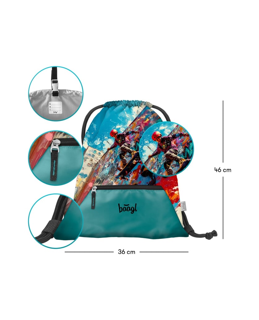 Baagl-Turnbeutel-mit-Tasche-Skatepark-schwarz