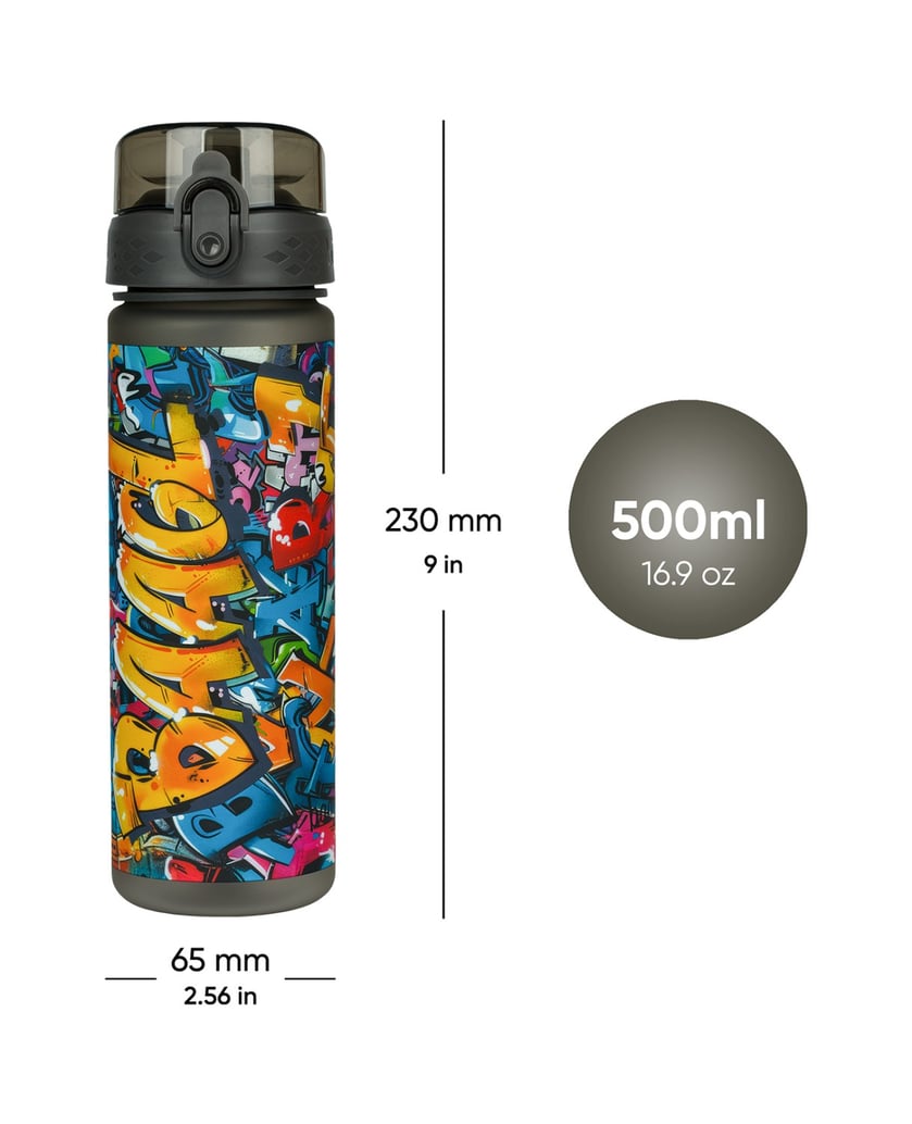 Baagl-Tritan-Trinkflasche-Skatepark,-500-ml-grau