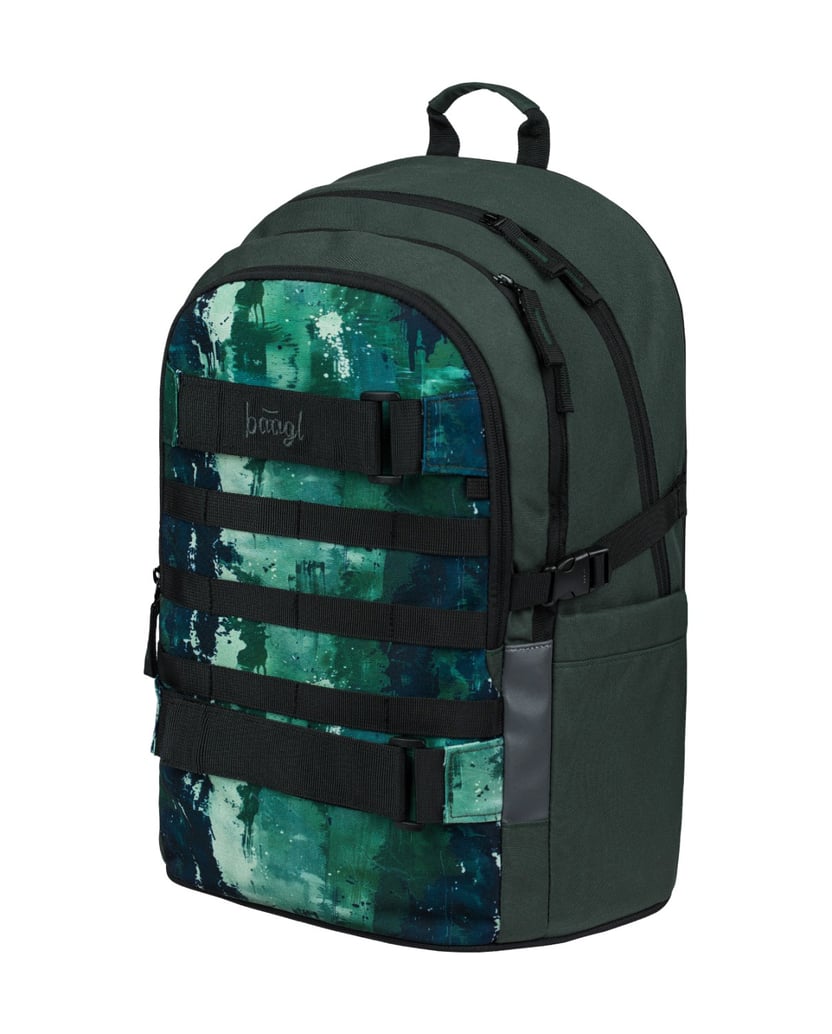 Baagl-Schulrucksack-Skate-Forest-grün