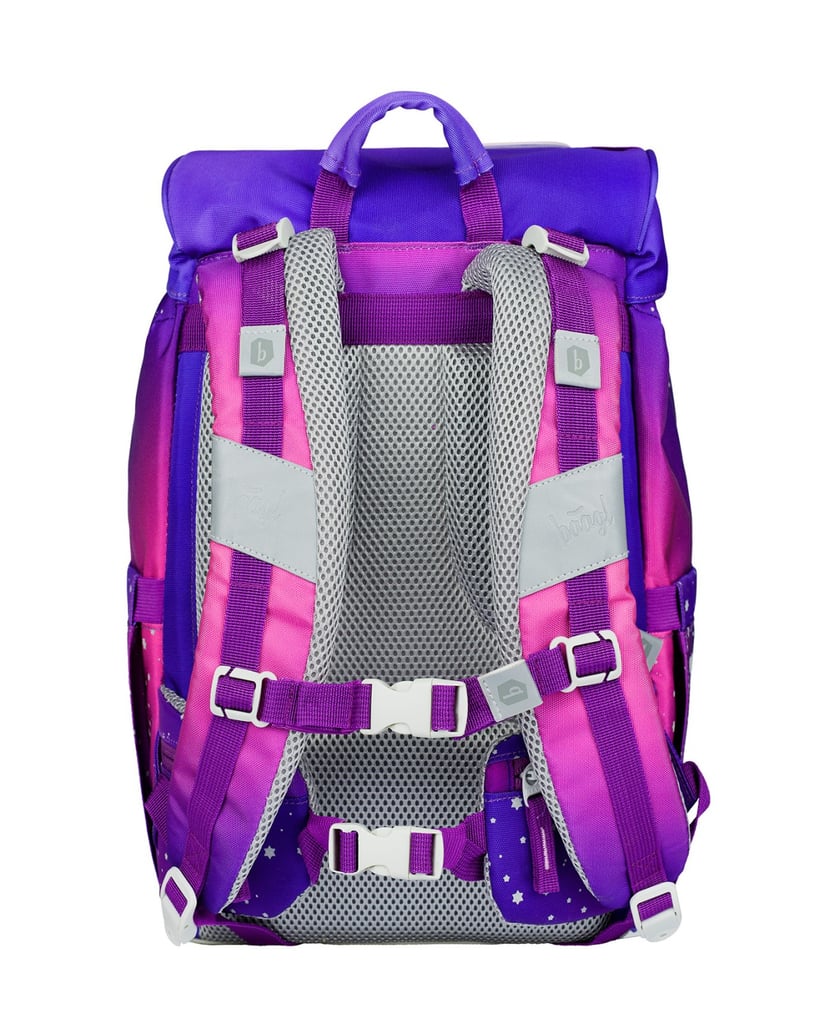 Baagl-AIRY-Pferde-Herz-Rucksack-Set-5tlg-lila