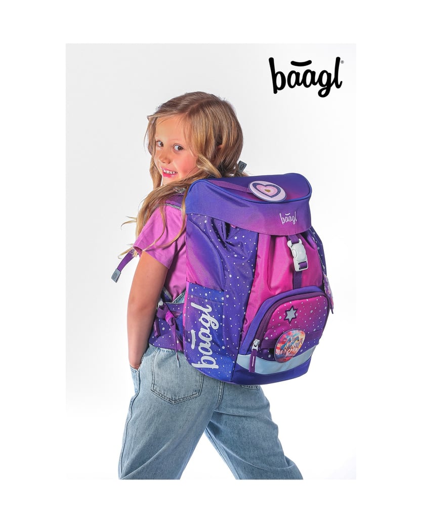 Baagl-AIRY-Pferde-Herz-Rucksack-Set-5tlg-lila
