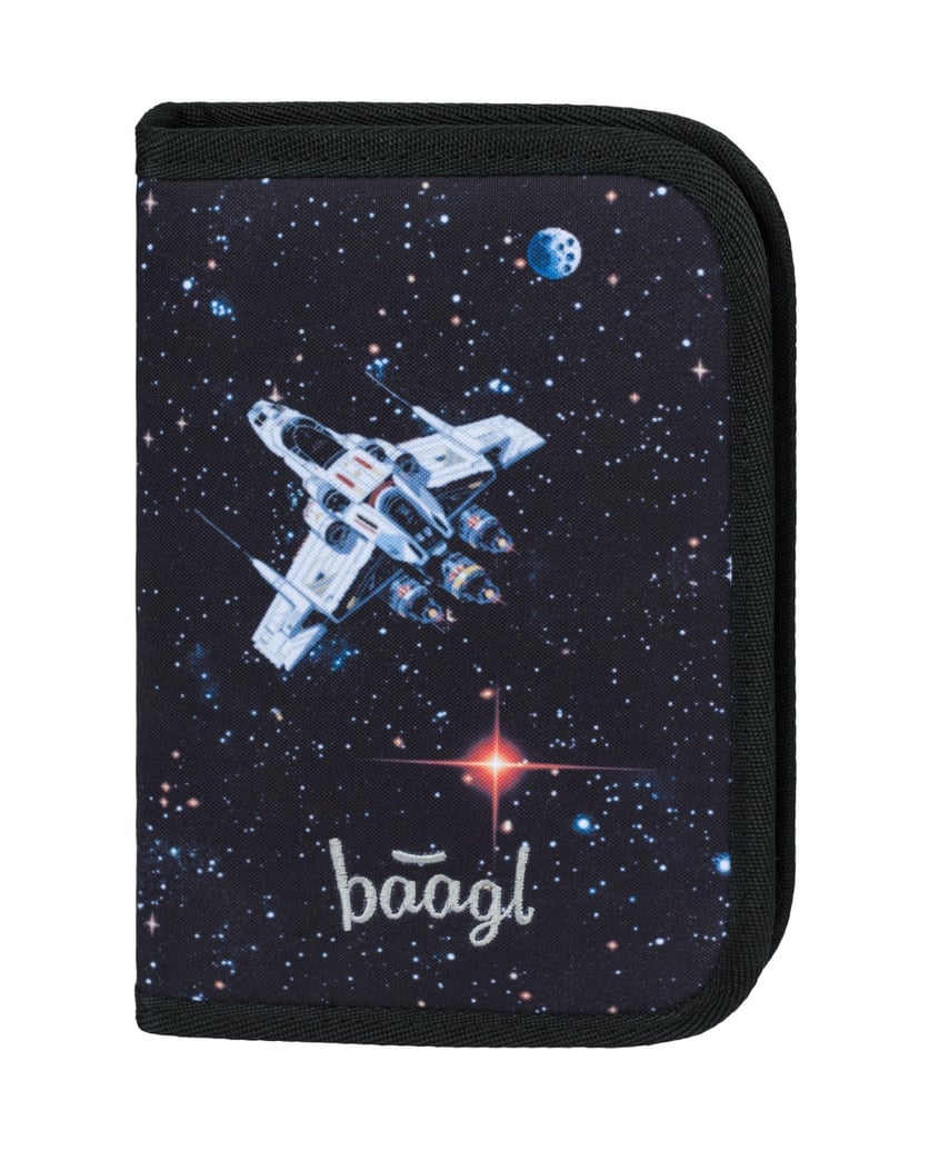 Baagl-Fächermäppchen-1-Fach-Pixel-Space-schwarz