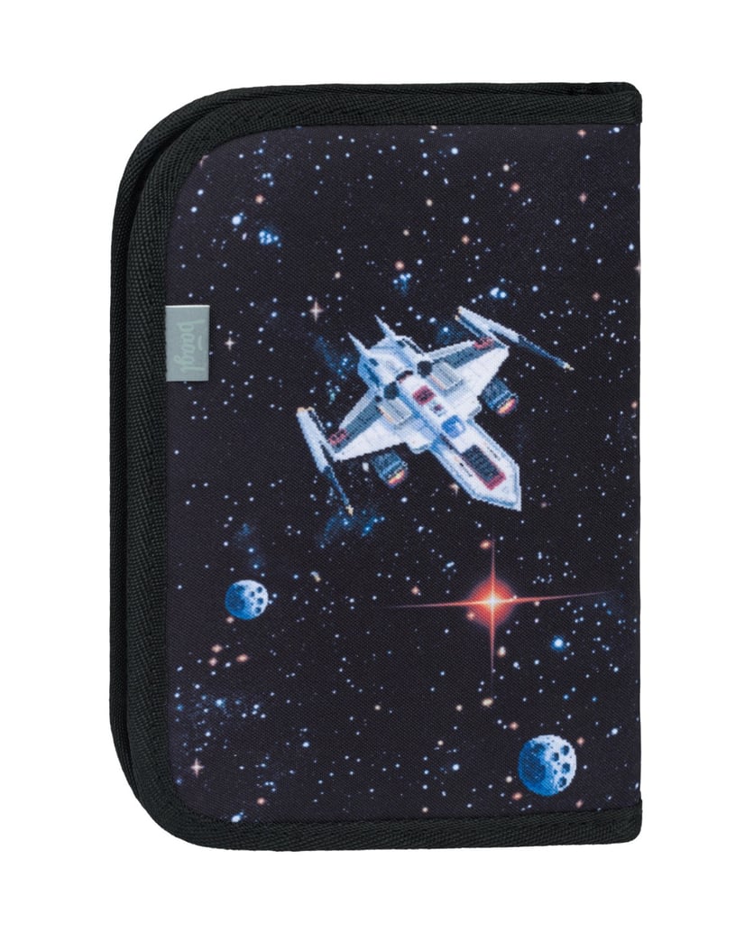 Baagl-Fächermäppchen-1-Fach-Pixel-Space-schwarz