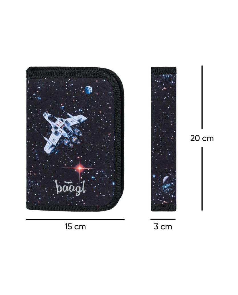 Baagl-Fächermäppchen-1-Fach-Pixel-Space-schwarz