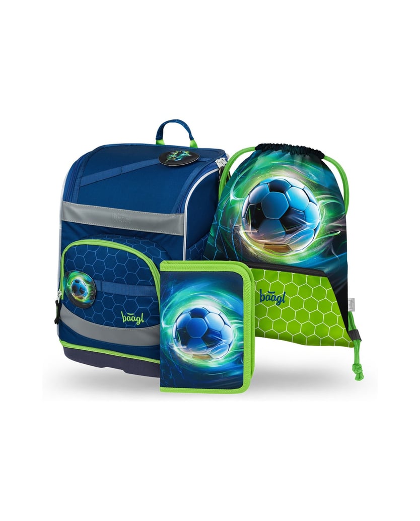 Baagl-Zippy-plus-Fußball-Schulranzen-Set-3tlg-blau
