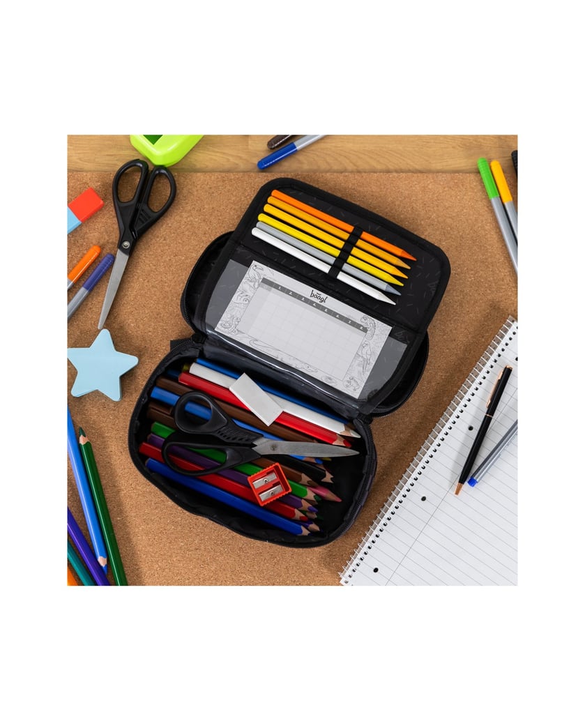 Baagl-Federmäppchen-Etui-SKA-grau-schwarz