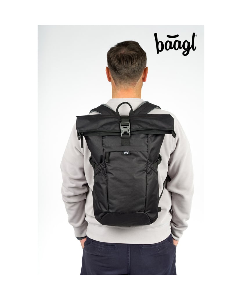 Baagl-Rucksack-Roll-Schwarz-schwarz