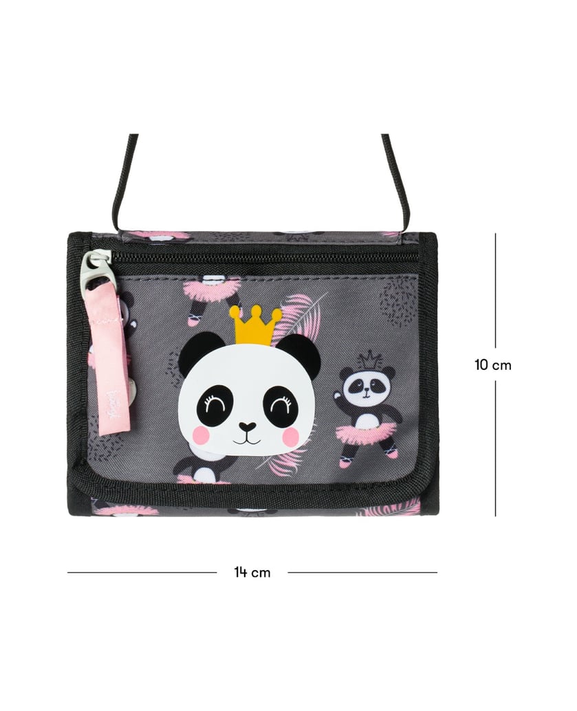 Baagl-Brustbeutel-Panda-grau