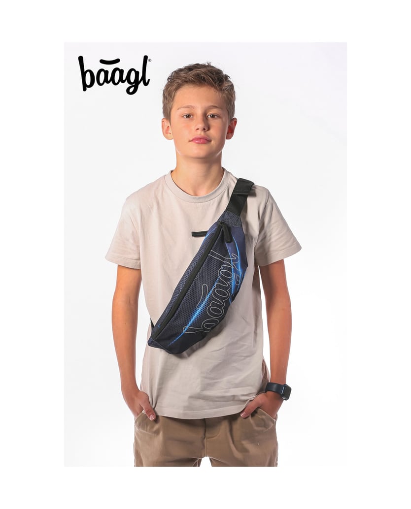 Baagl-Bauchtasche-Snap-Bluelight-schwarz