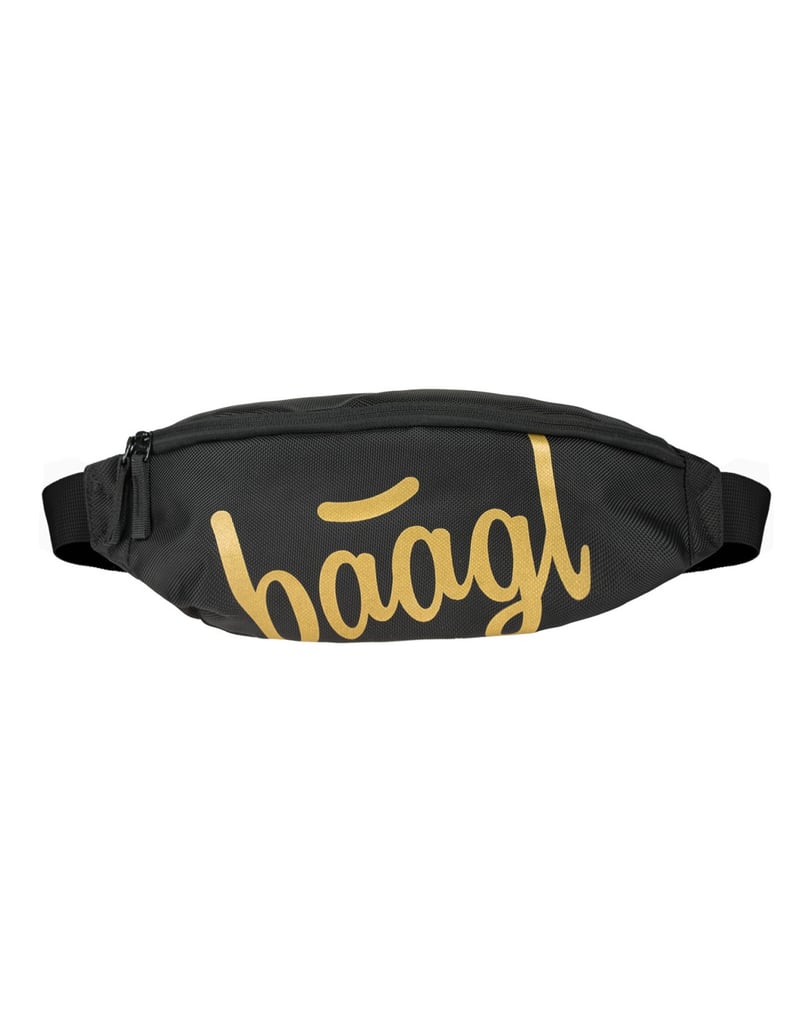 Baagl-Bauchtasche-Snap-Gold-schwarz